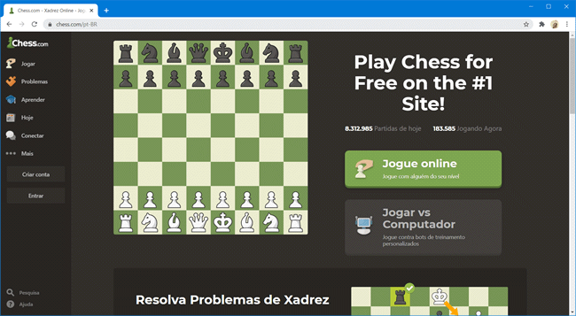 Estude e jogue xadrez online no Chess.com